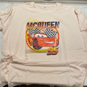 Cream Lightning McQueen Graphic T-Shirt
